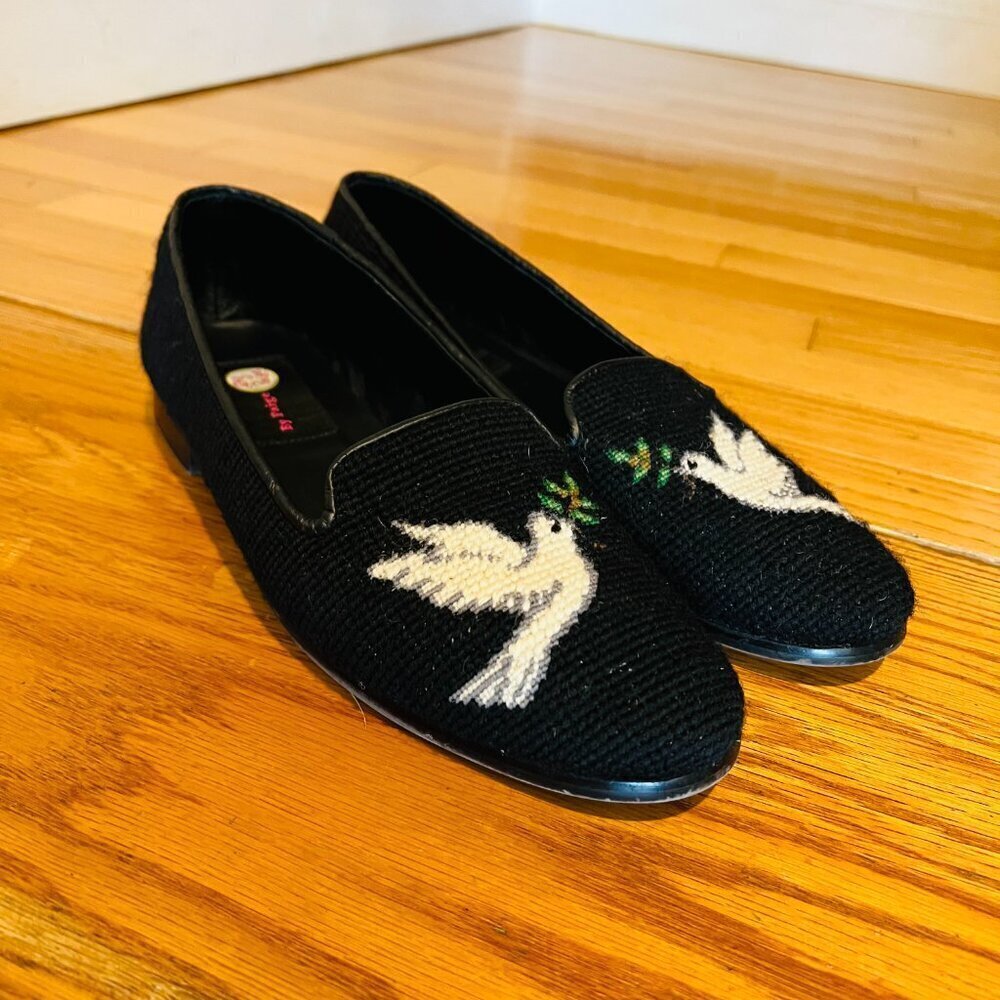 By Paige Anchor Needlepoint Loafers Size 10 - Picture 4 of 16